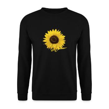 Sunflower Motif - Unisex Sweatshirt - black - Front - Alina (178cm) & Michal (187cm)