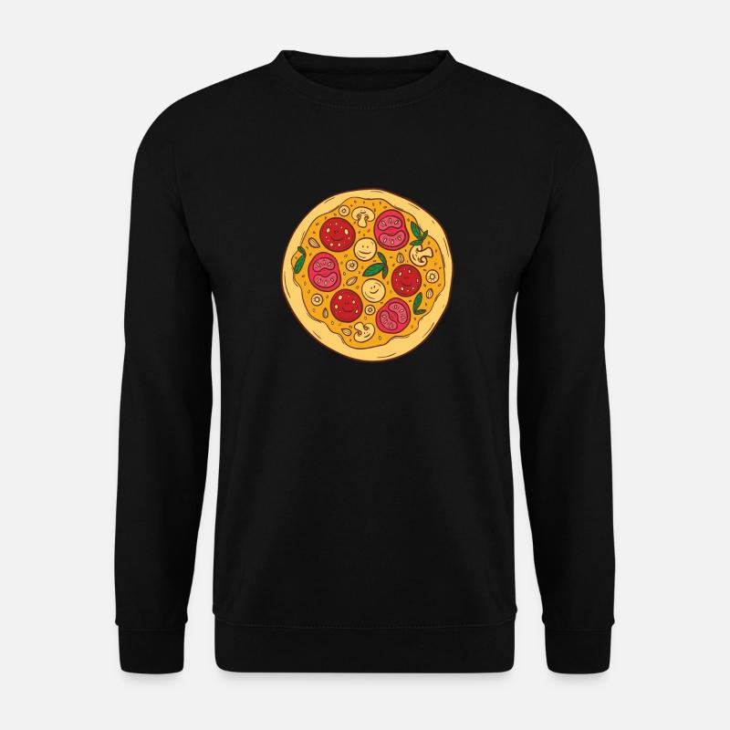 Pizza Tomato Mushrooms Gift - Unisex Sweatshirt - black