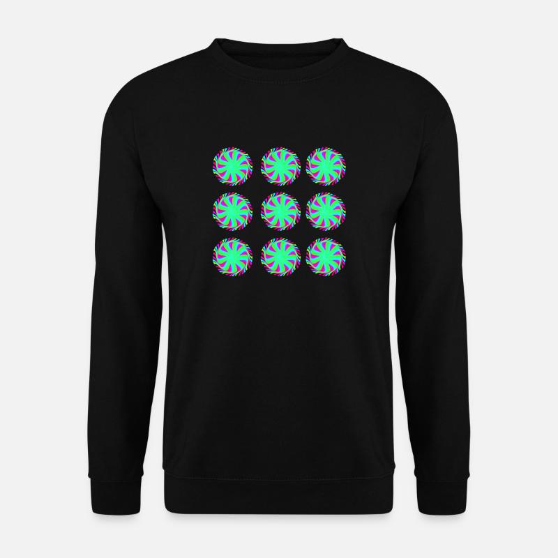 Illusion Goa Circle Pattern - Unisex Sweatshirt - black