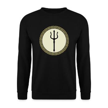 Griechenland, Leonidas, Sparta, Athen, Poseidon - Unisex Pullover - Schwarz - Vorne - Alina (178cm) & Michal (187cm)