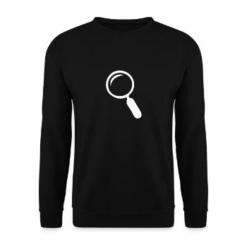 Magnifying glass - perfect design - Unisex Sweatshirt - black - Front - Alina (178cm) & Michal (187cm)