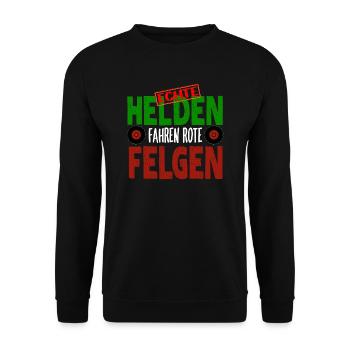 LANDWIRT - Unisex Pullover - Schwarz - Vorne - Alina (178cm) & Michal (187cm)
