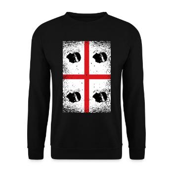 Sardinia Flag Used Look Sardinian Flag Vintage - Unisex Sweatshirt - black - Front - Alina (178cm) & Michal (187cm)