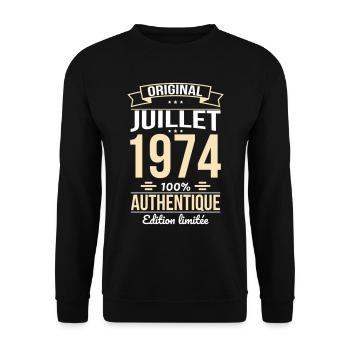 50th Anniversary - Original - July 1974 - Unisex Sweatshirt - black - Front - Alina (178cm) & Michal (187cm)