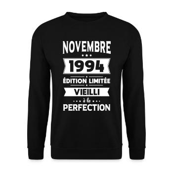 30th Anniversary - November 1994 Perfection - Unisex Sweatshirt - black - Front - Alina (178cm) & Michal (187cm)