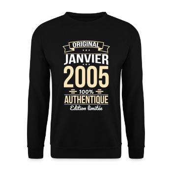 20th Anniversary - Original - January 2005 - Unisex Sweatshirt - black - Front - Alina (178cm) & Michal (187cm)