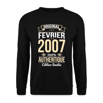 18th Birthday - Original - February 2007 - Unisex Sweatshirt - black - Front - Alina (178cm) & Michal (187cm)