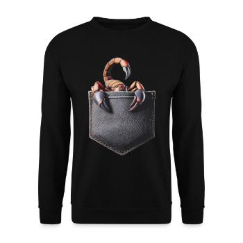 Skorpion - Unisex Pullover - Schwarz - Vorne - Alina (178cm) & Michal (187cm)