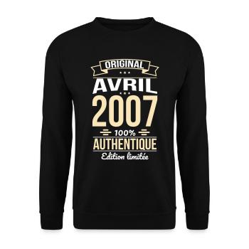 18th Birthday - Original - April 2007 - Unisex Sweatshirt - black - Front - Alina (178cm) & Michal (187cm)