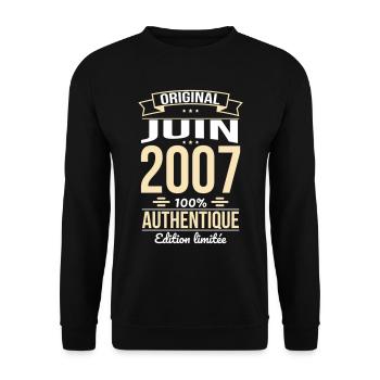 18th Birthday - Original - June 2007 - Unisex Sweatshirt - black - Front - Alina (178cm) & Michal (187cm)