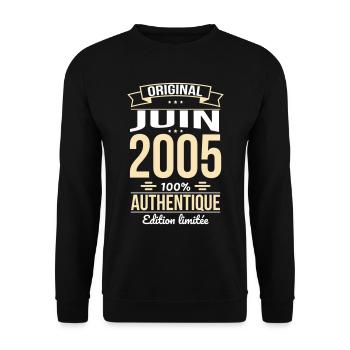 20th Anniversary - Original - June 2005 - Unisex Sweatshirt - black - Front - Alina (178cm) & Michal (187cm)