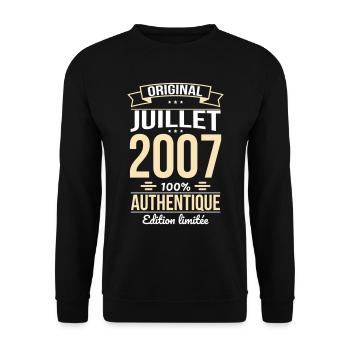 18th Birthday - Original - July 2007 - Unisex Sweatshirt - black - Front - Alina (178cm) & Michal (187cm)