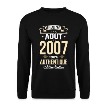 18th Birthday - Original - August 2007 - Unisex Sweatshirt - black - Front - Alina (178cm) & Michal (187cm)
