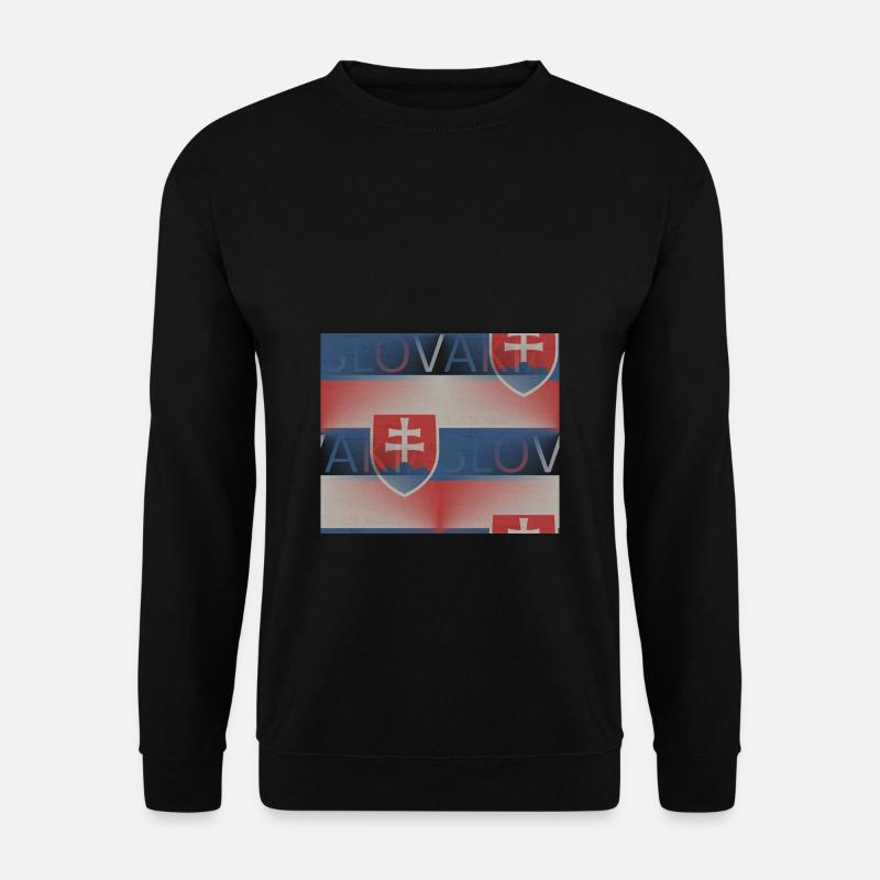 Slowakei Flagge - Kunstdesign - Unisex Pullover - Schwarz