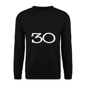 30. 30 ANS. 30e ANNIVERSAIRE. ANNIVERSAIRE 30 ANS. - Sweat-shirt Unisexe - noir - Devant - Alina (178cm) & Michal (187cm)