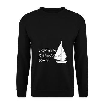 Ich bin dann mal weg! - Segeln - Matrose - Boot - Unisex Pullover - Schwarz - Vorne - Alina (178cm) & Michal (187cm)