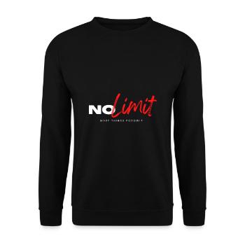 Kein Limit Möglichkeiten Erfolg Geschenke Business - Unisex Pullover - Schwarz - Vorne - Alina (178cm) & Michal (187cm)