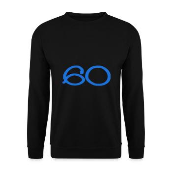 60. 60 ANS. 60e ANNIVERSAIRE. ANNIVERSAIRE 60 ANS. - Sweat-shirt Unisexe - noir - Devant - Alina (178cm) & Michal (187cm)