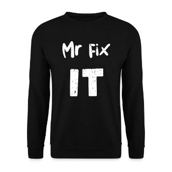 Mr Fix It - Homme à tout faire - Sweat-shirt Unisexe - noir - Devant - Alina (178cm) & Michal (187cm)