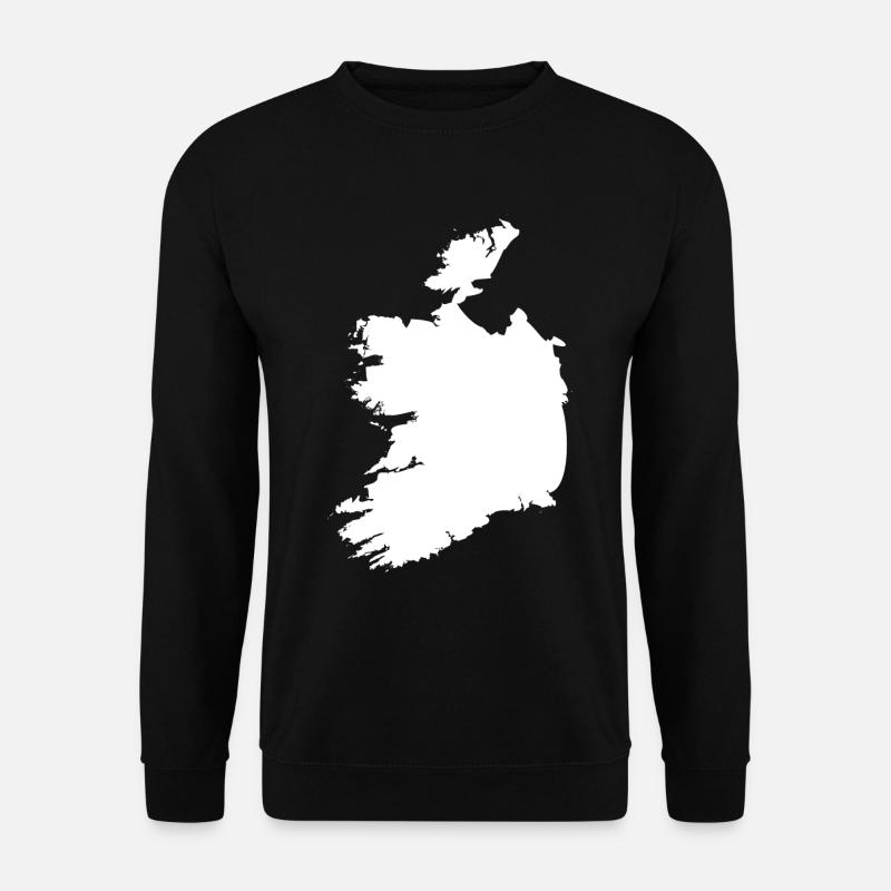 Drapeau de carte d'Irlande - Sweat-shirt Unisexe - noir