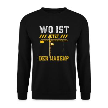 Wo Ist Jetzt Der Haken? - Unisex Pullover - Schwarz - Vorne - Alina (178cm) & Michal (187cm)