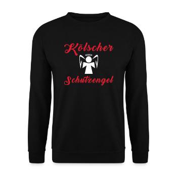 Köln Dein Kölscher Schutzengel für alle Kölner - Unisex Pullover - Schwarz - Vorne - Alina (178cm) & Michal (187cm)