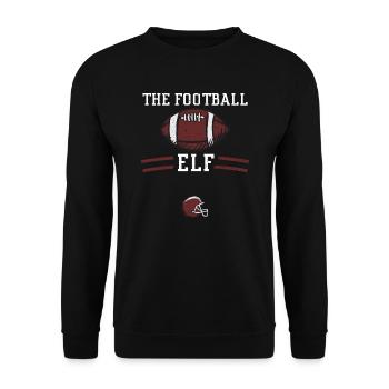 The Football Elf - Football - Unisex Pullover - Schwarz - Vorne - Alina (178cm) & Michal (187cm)