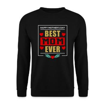Mothers Day - Unisex Pullover - Schwarz - Vorne - Alina (178cm) & Michal (187cm)