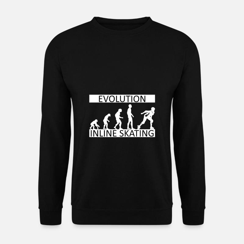 Evolution du patin à roues alignées - Sweat-shirt Unisexe - noir
