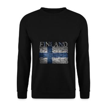 Drapeau finlande - art design - Sweat-shirt Unisexe - noir - Devant - Alina (178cm) & Michal (187cm)