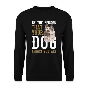 Schäferhund - Unisex Pullover - Schwarz - Vorne - Alina (178cm) & Michal (187cm)