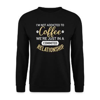 café - Sweat-shirt Unisexe - noir - Devant - Alina (178cm) & Michal (187cm)