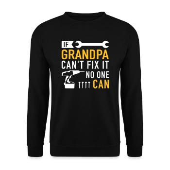 Grand-papa - Sweat-shirt Unisexe - noir - Devant - Alina (178cm) & Michal (187cm)