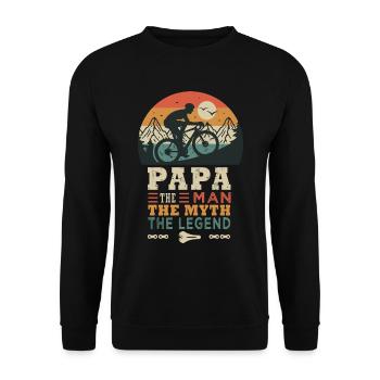 dad cyclist the legend bike bike bike bikes - Unisex Sweatshirt - black - Front - Alina (178cm) & Michal (187cm)