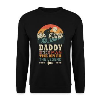 daddy cyclist la fégende vélo velo vélos - Unisex Sweatshirt - black - Front - Alina (178cm) & Michal (187cm)