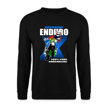 Enduro Offroad - Unisex Sweatshirt - black - Front - Alina (178cm) & Michal (187cm)