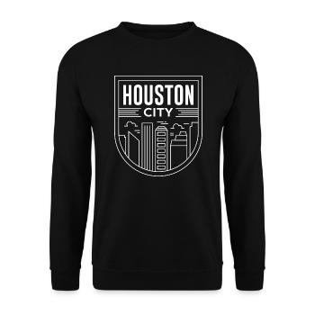 Design de la ville de Houston pour les fiers résidents de Houston - Sweat-shirt Unisexe - noir - Devant - Alina (178cm) & Michal (187cm)