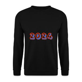 ALLES GUTE ZUM NEUEN JAHR. SILVESTER. NEUJAHR - Unisex Pullover - Schwarz - Vorne - Alina (178cm) & Michal (187cm)
