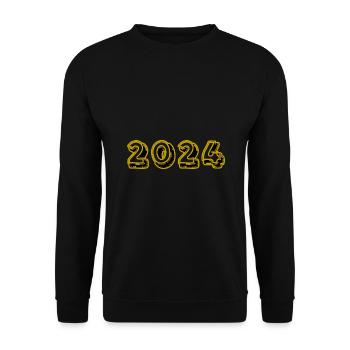 HAPPY NEW YEAR. NEW YEAR'S EVE. NEW YEAR - Unisex Sweatshirt - black - Front - Alina (178cm) & Michal (187cm)