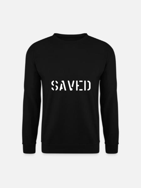 Saved Christliche Geschenke - Unisex Pullover - Schwarz