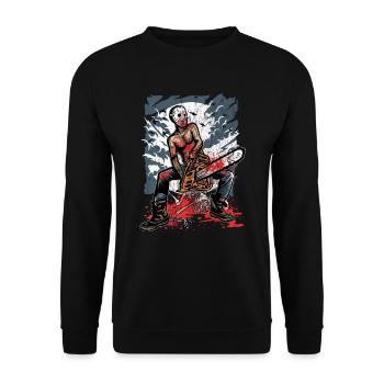 TRONCONNEUSE KILLER - Halloween cadeau Horreur - Sweat-shirt Unisexe - noir - Devant - Alina (178cm) & Michal (187cm)