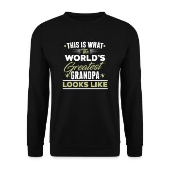Meilleur grand-père - Sweat-shirt Unisexe - noir - Devant - Alina (178cm) & Michal (187cm)