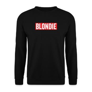 Blondie Blondine Blonde Haare Beste Feundinnen - Unisex Pullover - Schwarz - Vorne - Alina (178cm) & Michal (187cm)