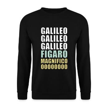 Galileo Figaro Magnificent - Unisex Sweatshirt - black - Front - Alina (178cm) & Michal (187cm)