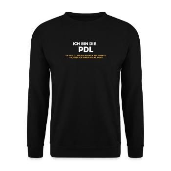 Pflegedienstleitung PDL Recht Geschenk Pflege - Unisex Pullover - Schwarz - Vorne - Alina (178cm) & Michal (187cm)