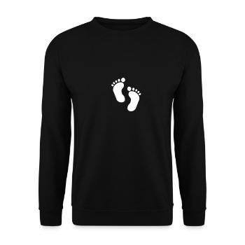Concevez les pieds de bébé pieds enceintes vous-même - Sweat-shirt Unisexe - noir - Devant - Alina (178cm) & Michal (187cm)