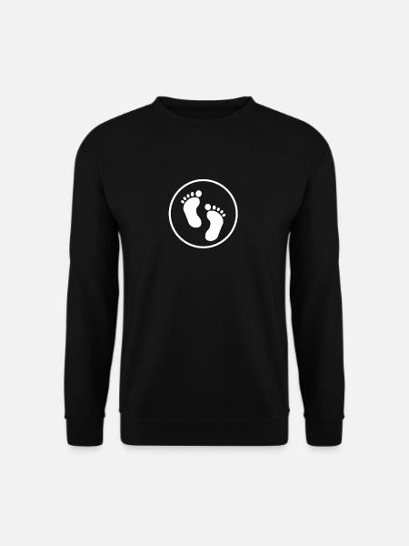 Babyfüße Füße Schwanger selbst gestalten - Unisex Pullover - Schwarz