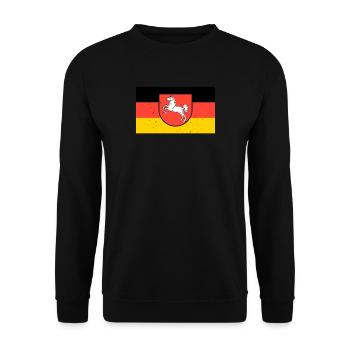 Drapeau de la Basse-Saxe drapeau armoiries drapeau cadeau - Sweat-shirt Unisexe - noir - Devant - Alina (178cm) & Michal (187cm)