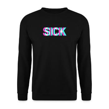 Sick Krank Krass Krasso Sickmode Sick - Unisex Sweatshirt - black - Front - Alina (178cm) & Michal (187cm)