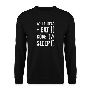 Lustiger Programmierer Entwickler-Code Humor Zitat - Unisex Pullover - Schwarz - Vorne - Alina (178cm) & Michal (187cm)